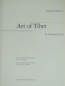 Rhie, Marylin M. and Thurman, Robert A. F. - Wisdom and Passion. The Sacred Art of Tibet. Expanded Edition, London, 1996; Pal, Pratapaditya - Art of Tibet. A Catalogue of the Los Angeles Museum of Art Collection. Expande